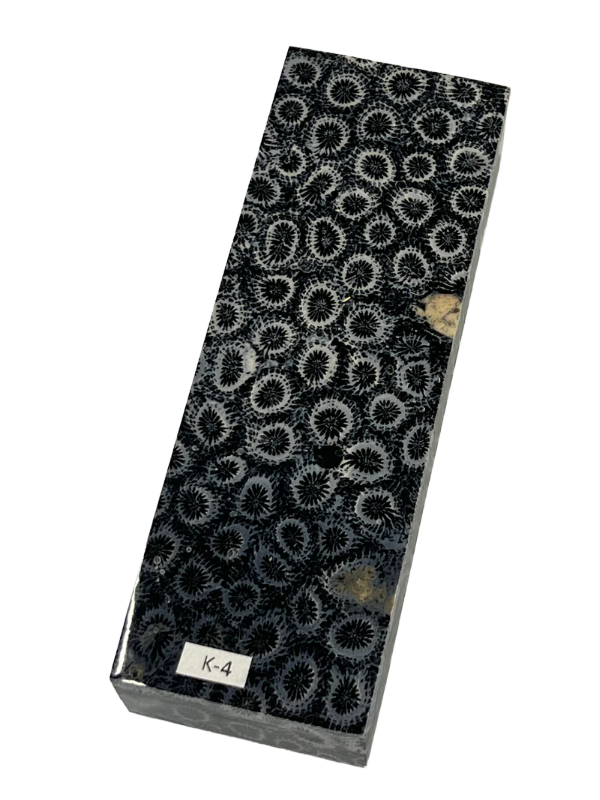 Mango de coral fósil K4 (negro)