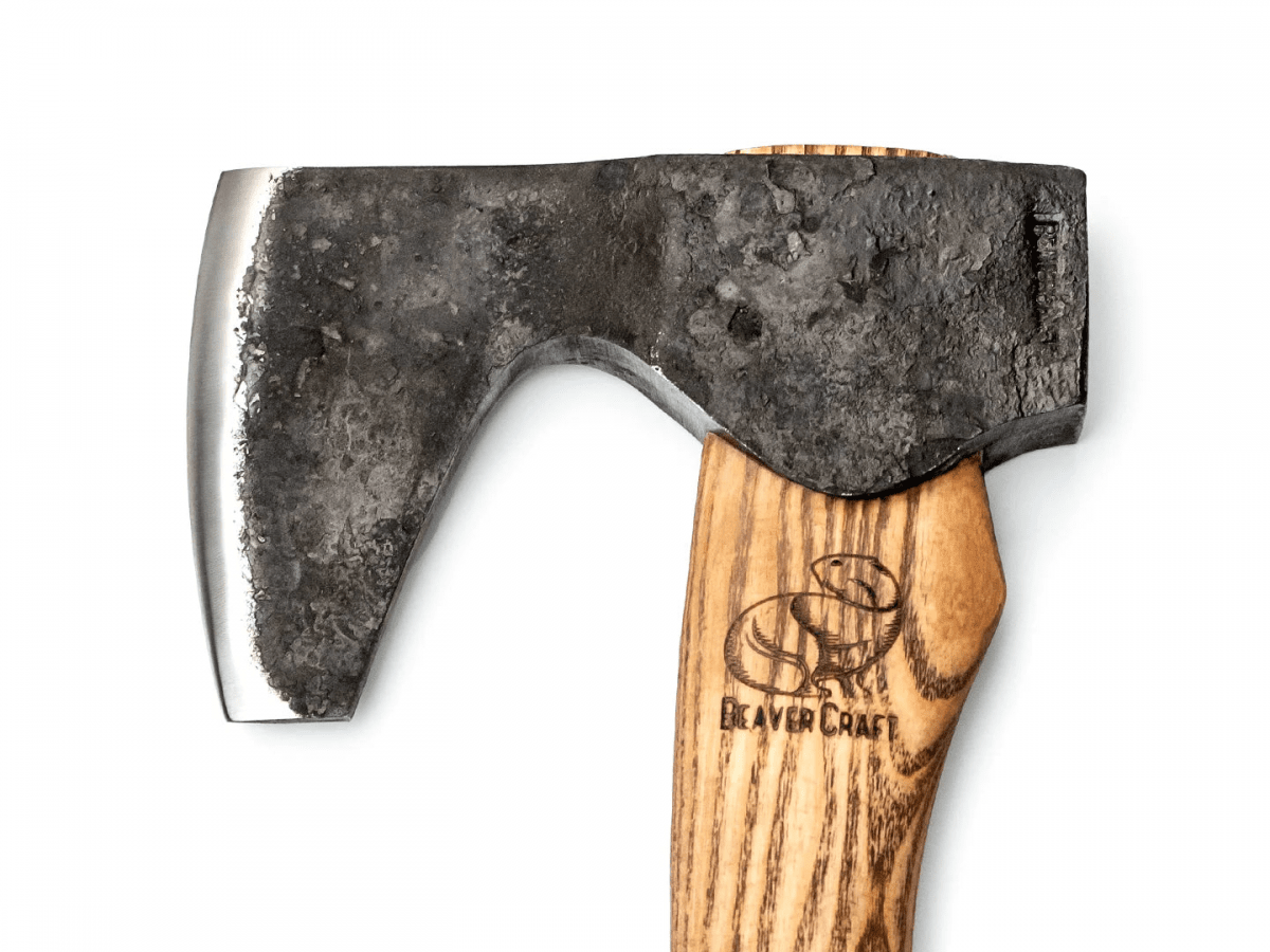 Cabeza de hacha con protector de filo BAX6 Bushcraft, hacha barbuda