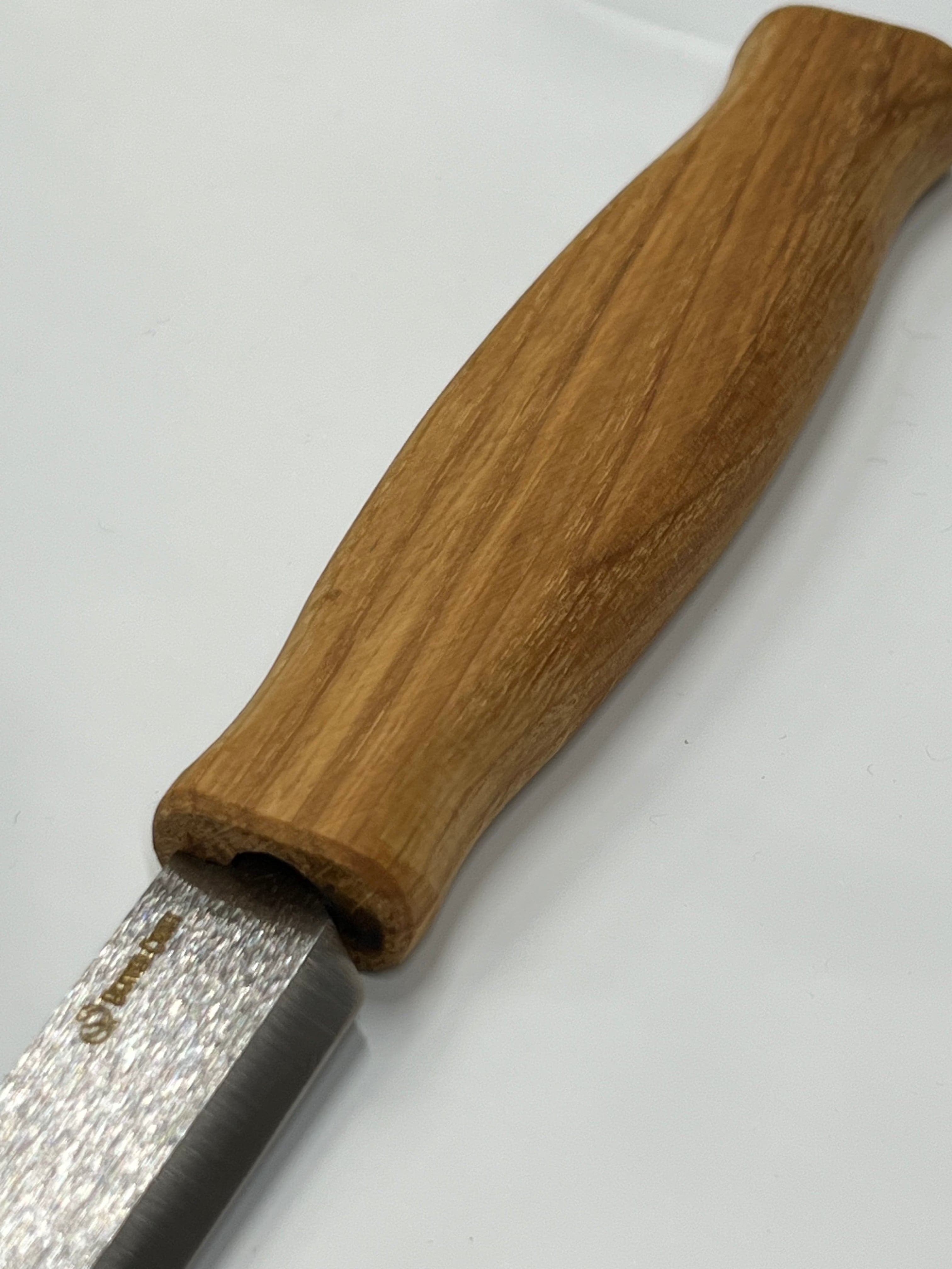 Cuchillo de tallar 120 mm incl. funda de cuero (DK1S)