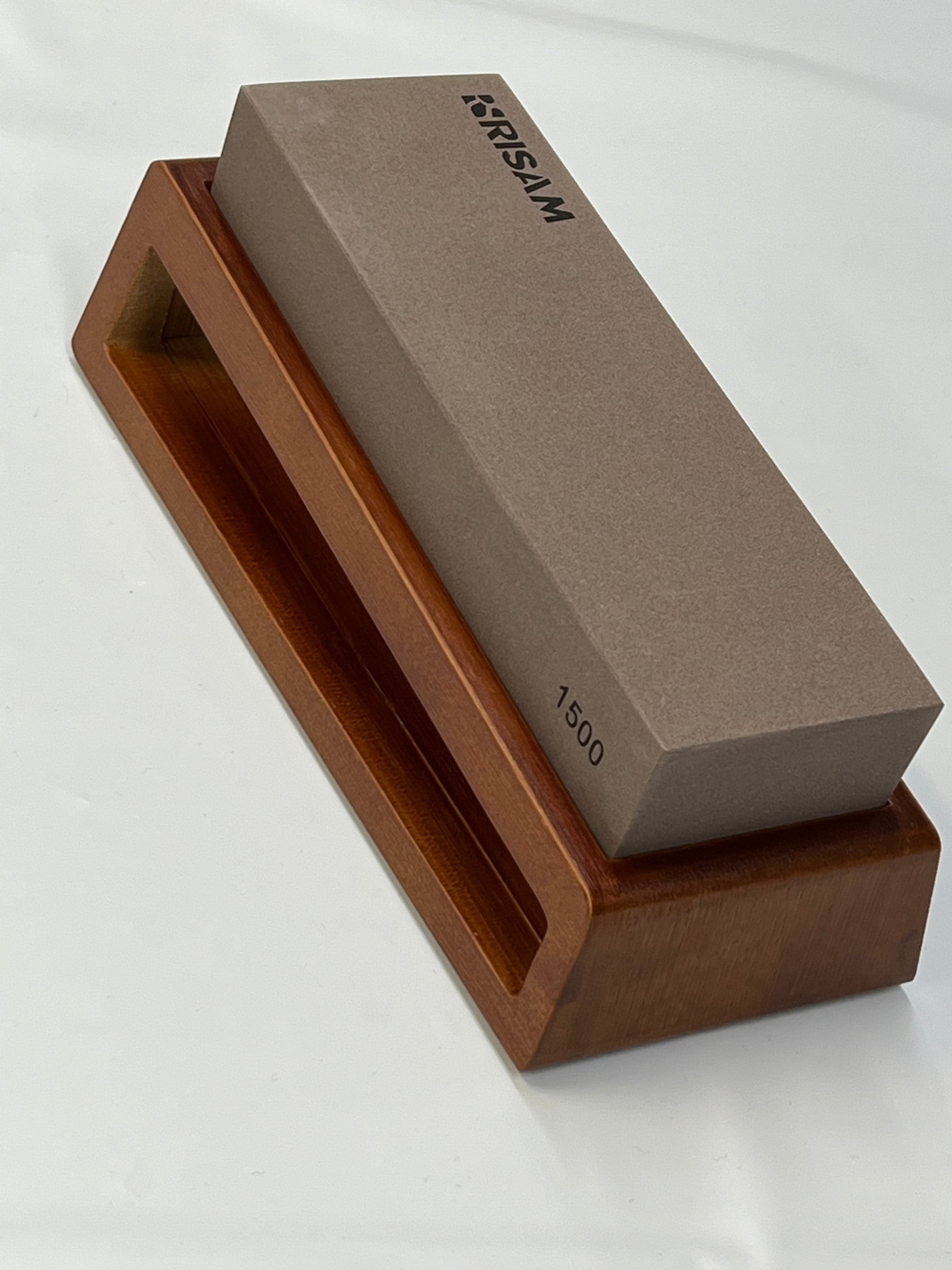 Soporte de bambú para piedra de afilar RW053