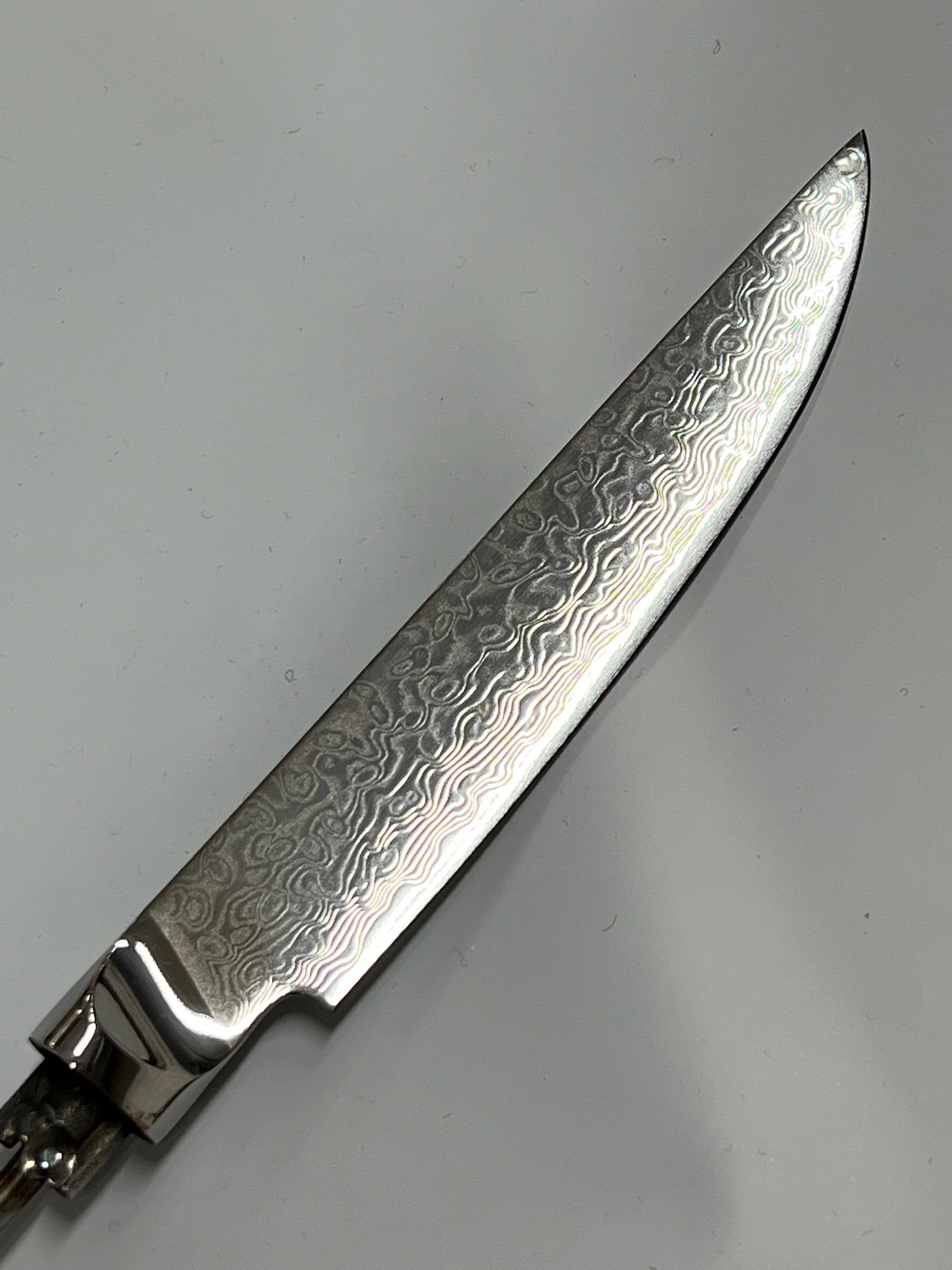 Hoja de cuchillo para carne 5" (141 mm) - Cuchillo de chef Damasco VG10