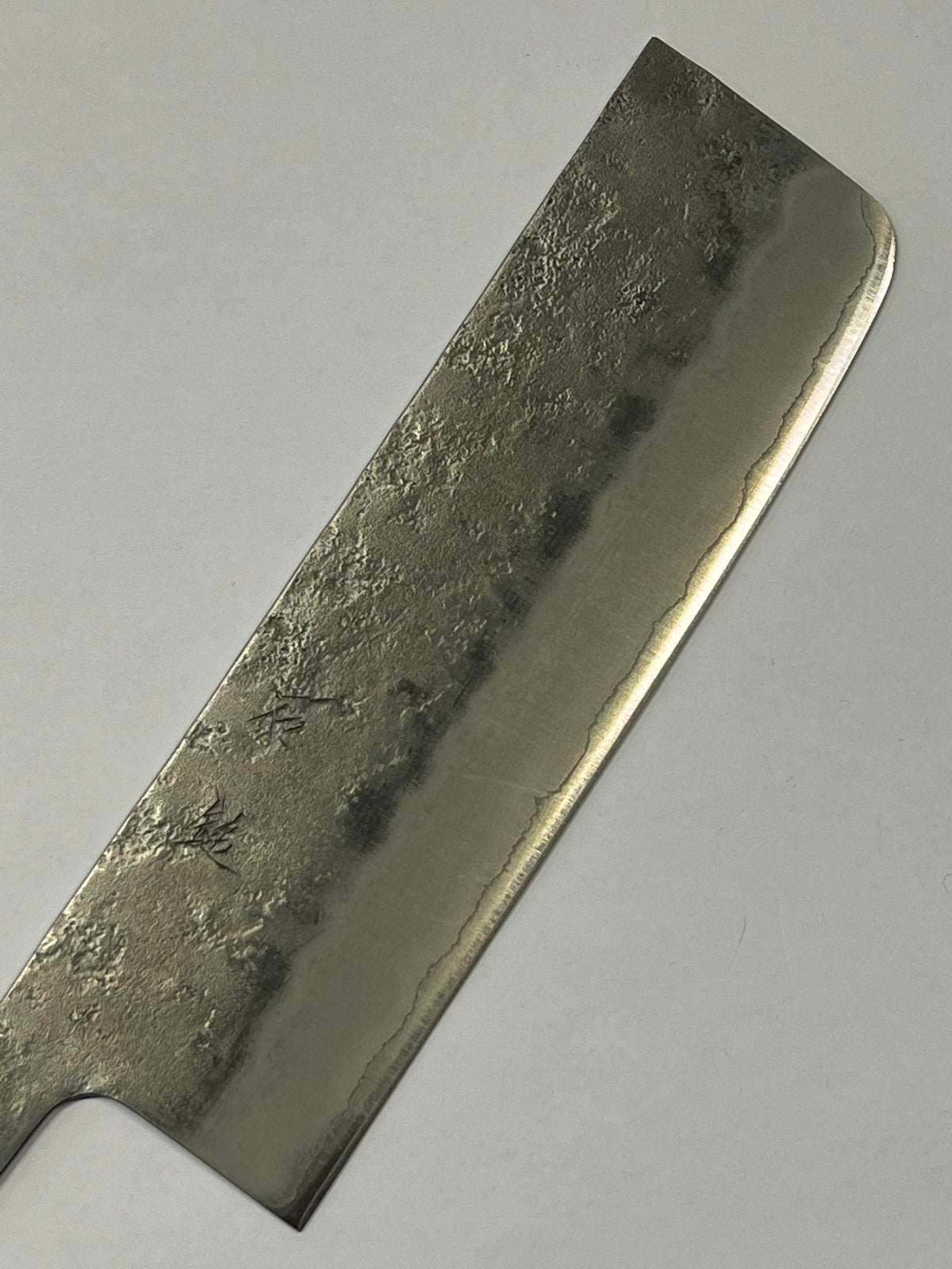 Hoja de cuchillo japonesa forjada a mano Nakiri 165 Silver3